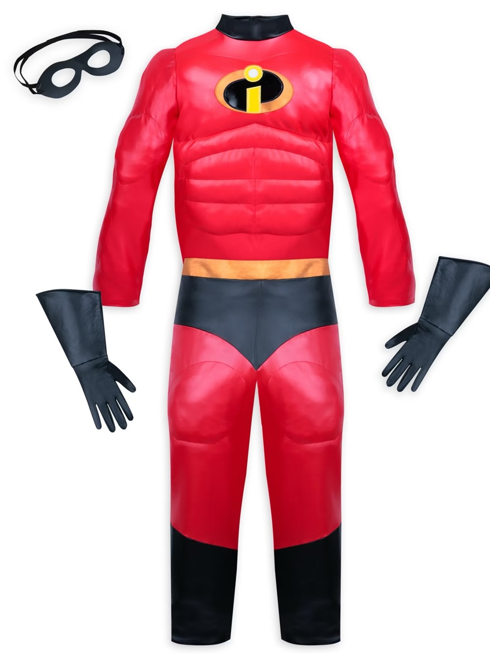 NWT Disney Store Men's Mr. Incredible Costume Size M/L Full Set Padded Authentic